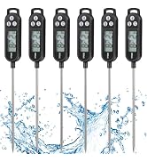 Copkim 6 Pcs Instant Read Meat Thermometer with Long Probe 9.65 Inch Kitchen Cooking Food Candy W...