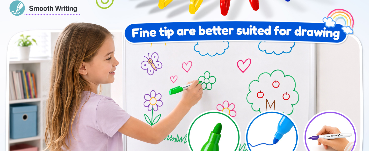 dry erase markers fine tip