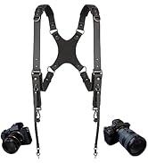 4J LEDR Camera Harness Strap for 2 Cameras,Dual Leather Camera Harness for DSLR/SLR,Camera Should...