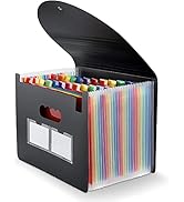 Maimis Expanding File Folder, 24 Pocket Accordion File Organizer A4 Letter Size Portable Document...