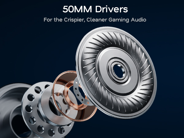 50MM Drivers, For the Crispier, Cleaner Gaming Audio