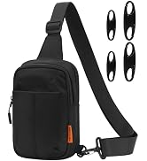 Peicees Small Anti Theft Sling Bag with Zipper Clip for Men Women, Waterproof Mini Crossbody Ches...
