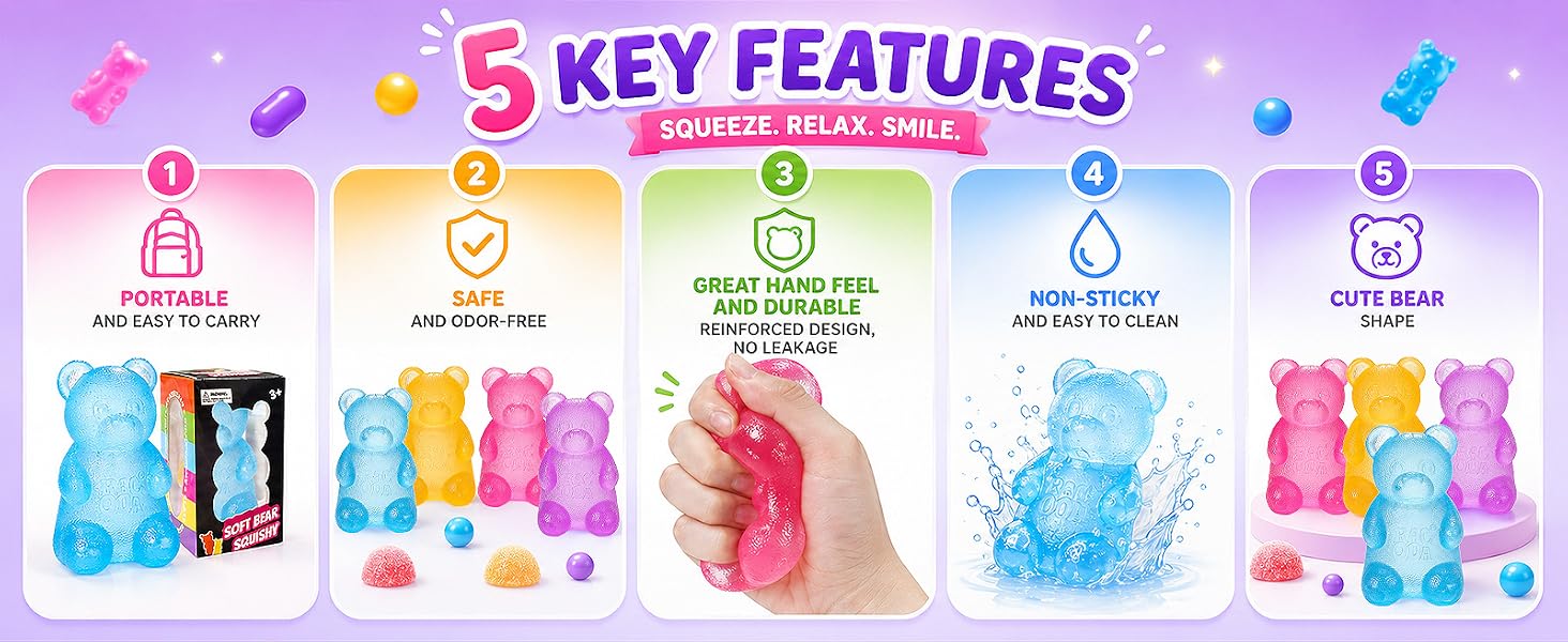 SQUEEZE TOYS GUMMY BEAR