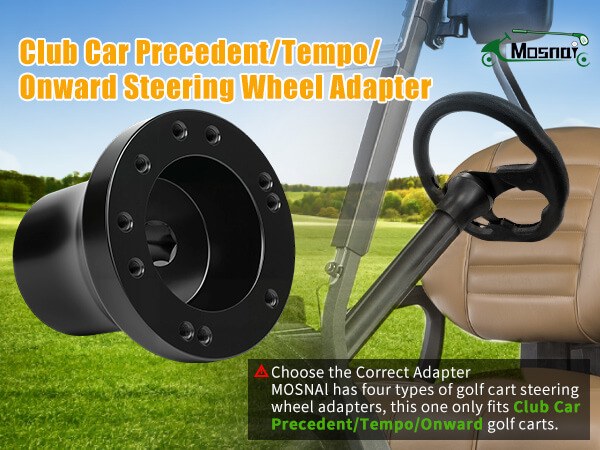 club car precedent steering wheel adapter