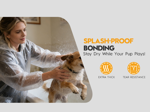 Clear Ponchos: Great for pet baths, yard watering, and indoor-outdoor fun. Weatherproof protection.