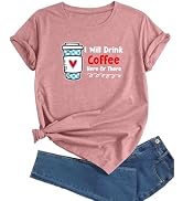 J&DHUASHA Women's T-Shirt Short Sleeve Crewneck Graphic Tees Printed Casual Summer Tops