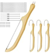 TMWEFUSC Sourdough Bread Cutter Slicer 4 Pack 15.7 Inch Bread Knife with 8 Replacement Blades Woo...