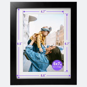 Photo Picture Frame Diversion Safe 5" x 7" with Mat for Wall or Tabletop Black