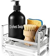 TEZZ Sponge Holder for Kitchen Sink- Stainless Steel Kitchen Storage Sink Caddy for Organizing Sp...