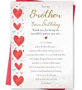 MOROLURU Brother Birthday Card, Happy Birthday Cards for Brother from Sister, Best Birthday Gifts...