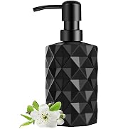 Glass Soap Dispenser with Plastic Pump, 330ml/11oz. Liquid Hand Soap Dispenser for Bathroom and K...