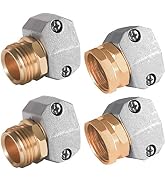 Hourleey Garden Hose Repair Fittings, Zinc and Aluminum Male and Female Hose End Water Hose Repai...