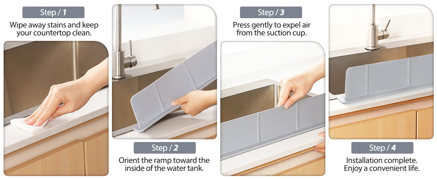 sink guard splash kitchen water silicone strip front edge mat faucet premium protectors backsplash