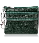 iToolai Genuine Leather Small Coin Purse Pouch Mini Wallet with Zipper Keychain for Women(3.54 x ...