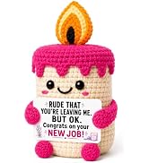 MBL New Job Gifts for Women - Farewell Leaving Goodbye Gifts for Coworkers | Funny Crochet Candle...
