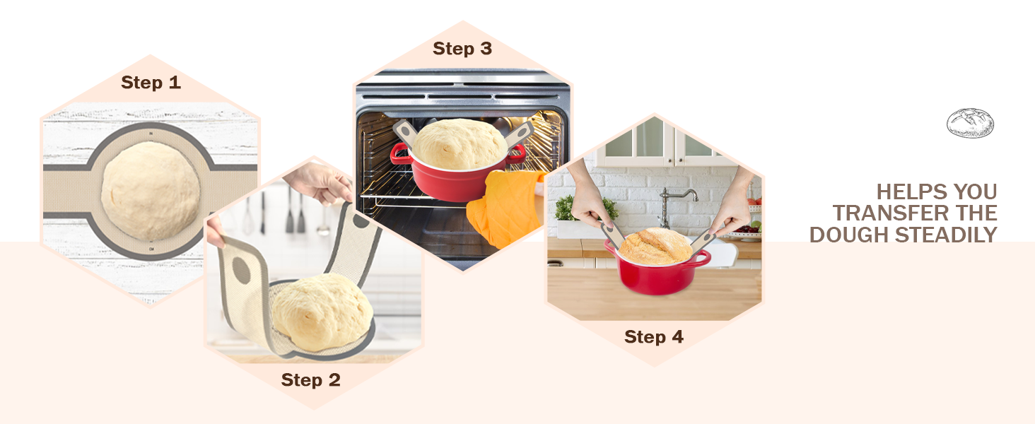 Step-by-step instructional diagram showing food preparation process using specialized kitchen tool, with numbered steps and illustrations.