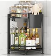ZVZM Bathroom Counter Organizer Countertop, Bathroom Corner Shelf, Vanity Countertop Storage, Spi...