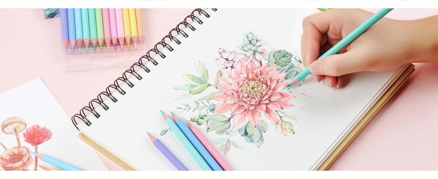 Vibrant, richly pigmented pastel colors blend smoothly for shading and mixing on all paper