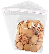 JOYIT 4x6 Inches Self Sealing Cellophane Bags - 200 Pcs Resealable Cookie Bags with Seal, Ideal G...