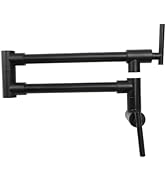 Sonhomay Pot Filler Faucet, Wall Faucet Stretchable Double Joint Swing Arm Pot Filler, Swivel Fol...