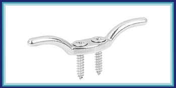 2 Set 2 Inch 316 Stainless Steel Universal Marine Boat Flagpole Cleat Hook with 4 Mounting Screws
