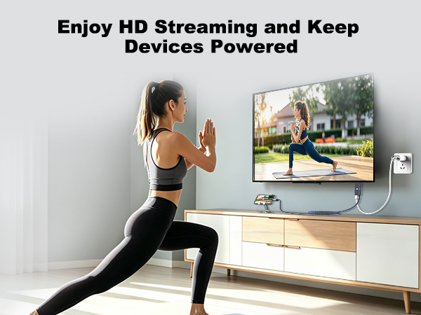 USB C to HDMI Cable Adapter with 240W PD Fast Charging Port,8K@60HZ,4K@120Hz,Thunderbolt 5/4/3