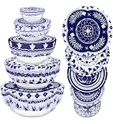 Revahope 5 Pieces Bowl Covers Reusable, 5 Size Stretch Cloth Bowl Covers for Bread Proofing Fabri...