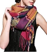 Loritta Womens Scarf Fashion Long Plaid Shawls Wraps Big Grid Winter Warm Lattice Large Scarves G...