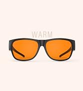 Goiteia Orange Blue Light Blocking Fit Over Glasses-Amber Blue Light Glasses Over Glasses for Bet...