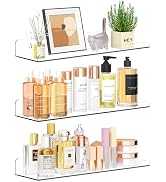 Qukaka Floating Shelves for Wall Decor, 15" Extra Clear Wall Shelves for Bedroom, Living Room, Ki...