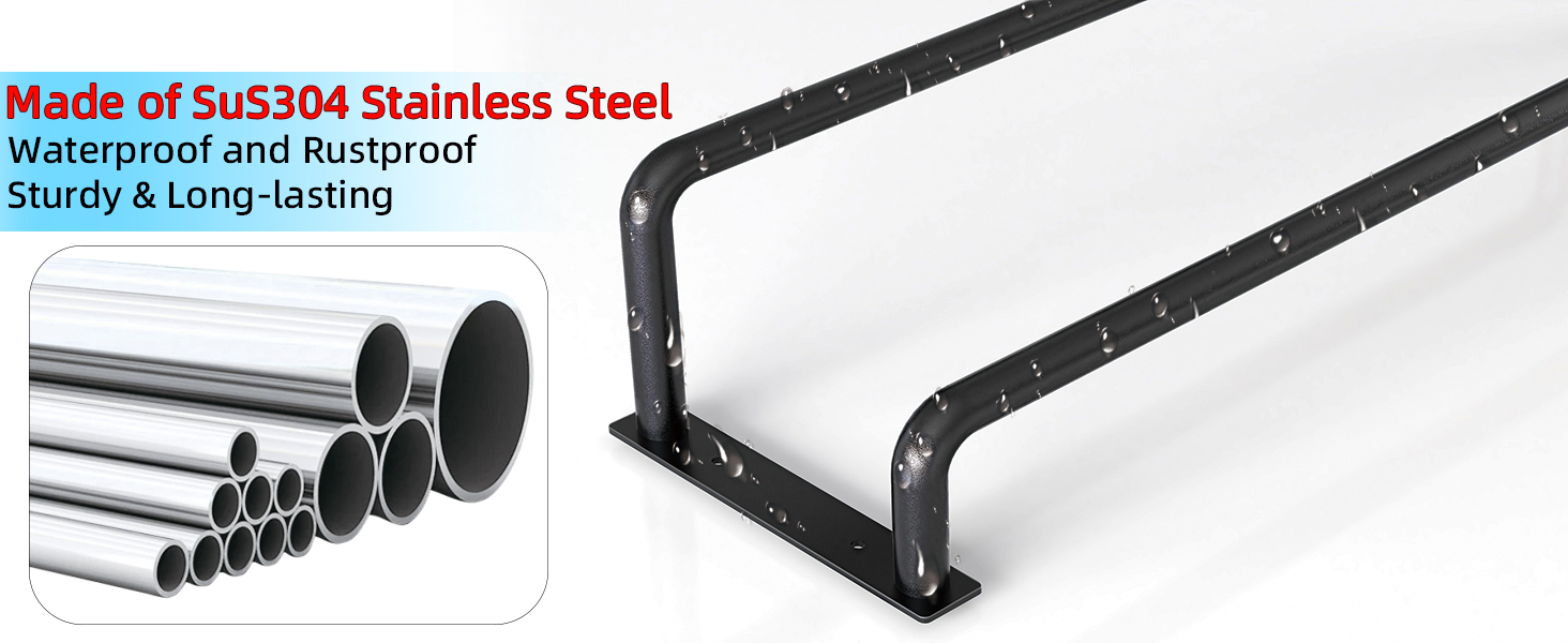Double Towel Bar, 24 Inch Towel Rack for Bathroom Wall Mounted