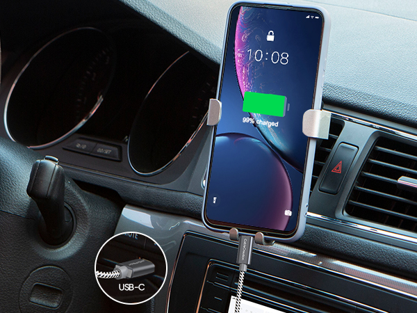 usb c car charger cable