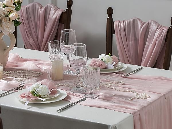 Baby Pink Table Runner