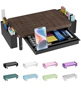 WALI Computer Monitor Stand with Storage and Pen Holder | 3 Height Adjustable Desk Organizer with...