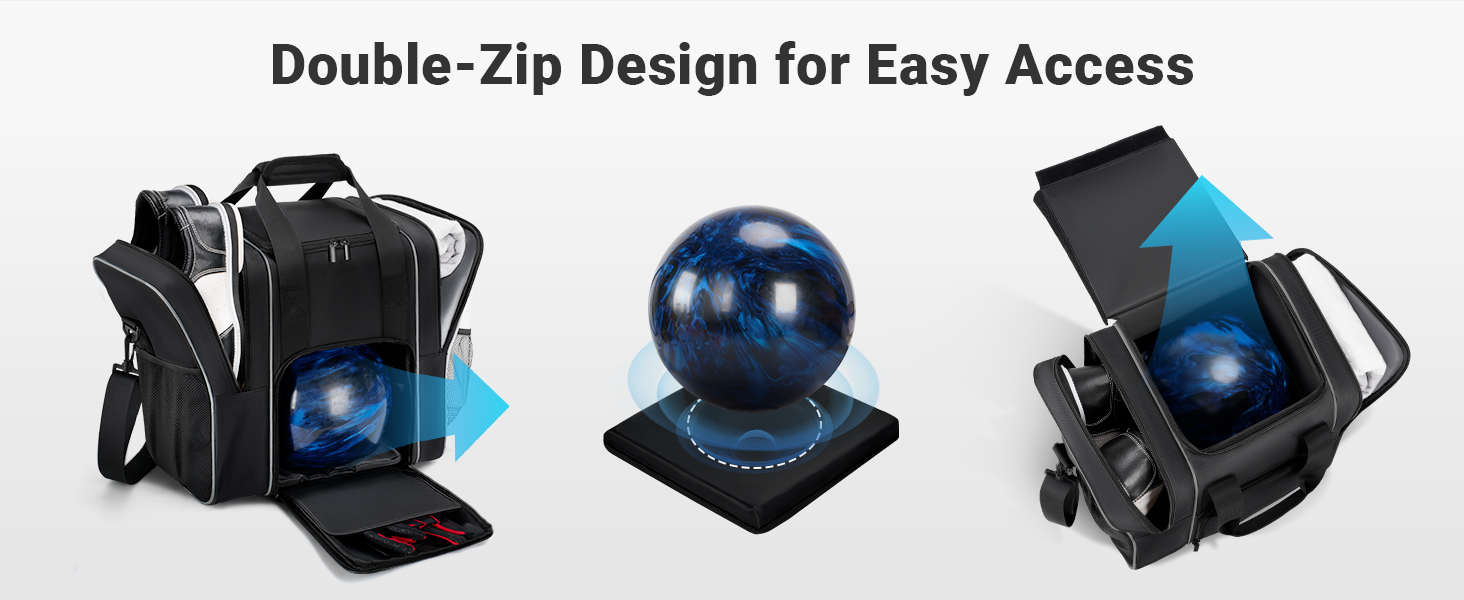 Double-Zip Design for Easy Access