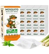 80 Count Mosquito Defense Wipes, Individually Wrapped Outdoor Bug Wipes, Fresh and Non-Greasy, DE...