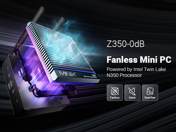MINISFORUM Z350-0dB Fanless Mini PC