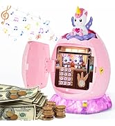 Refasy Piggy Bank,Electronic Password Coin Bank Piggy Bank for Kids Money Bank Toy Girls Piggy Ba...