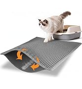 Pieviev Cat Litter Mat Double Layer Waterproof Urine Proof Trapping Mat 1 Pack (Gray, 30x24 Inch ...