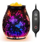 Wax Melt Warmer for Scented Wax- Glass Wax Melter for Home Fragrance with Removable Tray, Essenti...