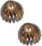 2Pcs Simple Vintage Bird's Nest Bun Maker Hair Claw, Women Temperament Ponytail Holder Hair Loops...