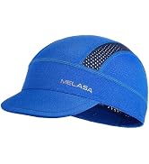 MELASA Cycling Cap, Cooling Skull Cap Helmet Liner with Sun Visor, Sun Protection Running Bike Ca...