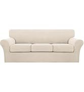 Turquoize 4 Piece Couch Cover Sofa Covers for 3 Cushion Couch Sofa Slipcovers Washable Sofa Cover...