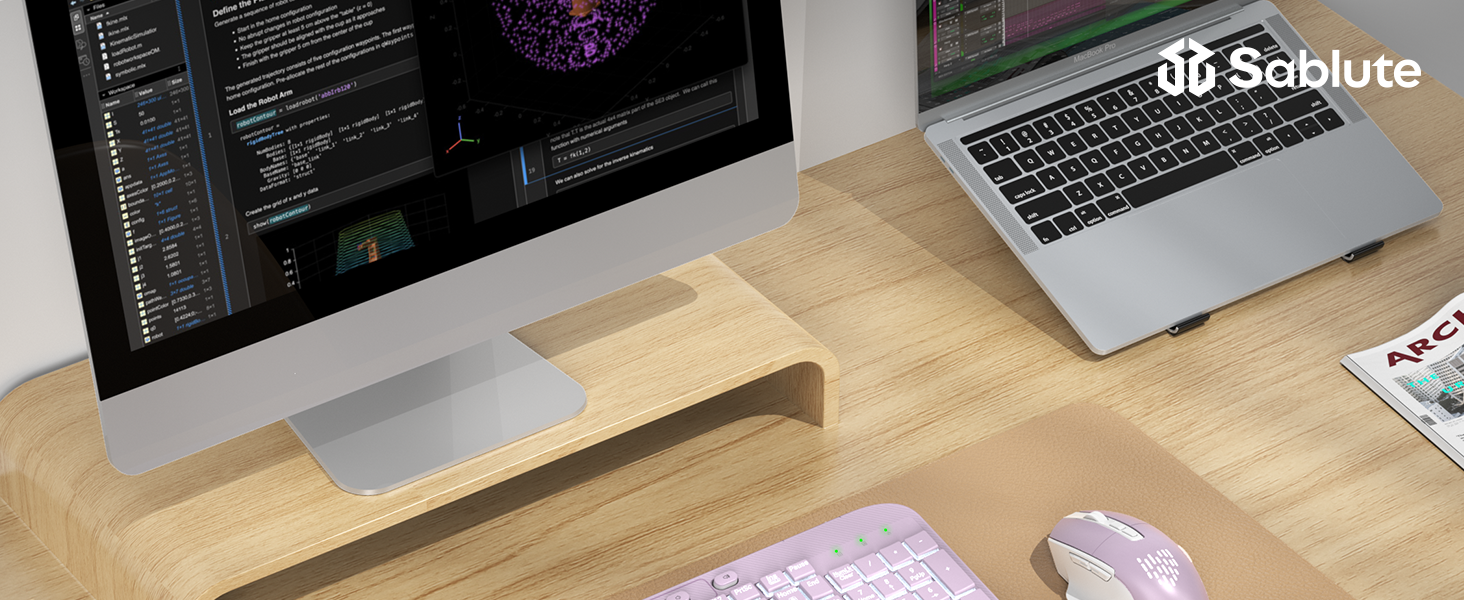 Purple wireless keyboard and mouse