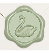 UNIQOOO Wax Seal Stickers - 3D Vintage Swan Wedding Invitation Envelope Seal Stickers, 50 Pcs Sel...