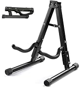 AW Folding Guitar Stand Floor A-Frame with Foam Arms Instrument Display | Depth up to 7 1/16", Lo...