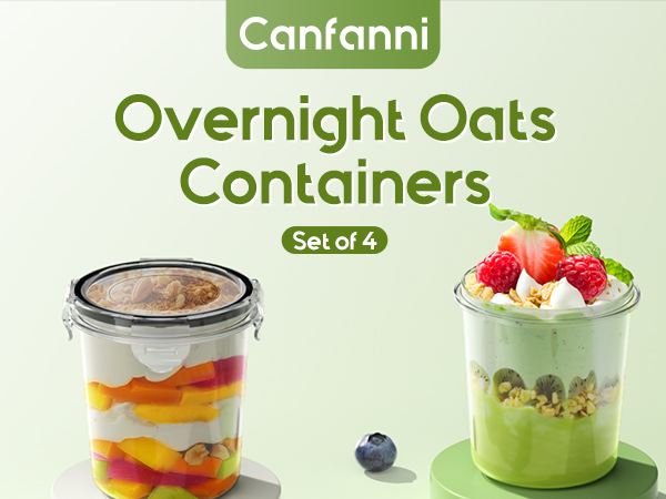 overnight oats containers with lids