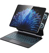 AUSDOM Magic Keyboard Case for iPad Pro 11-inch (M4) 2024, iPad Keyboard with 11 Colors Backlight...
