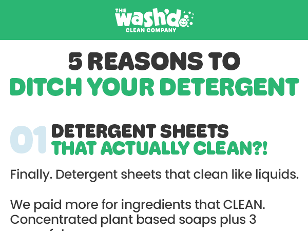 Wash'd Laundry Detergent Sheets 1