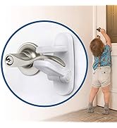 Improved Childproof Door Lever Lock (6 Pack) Prevents Toddlers from Opening Doors. Easy One Hand ...